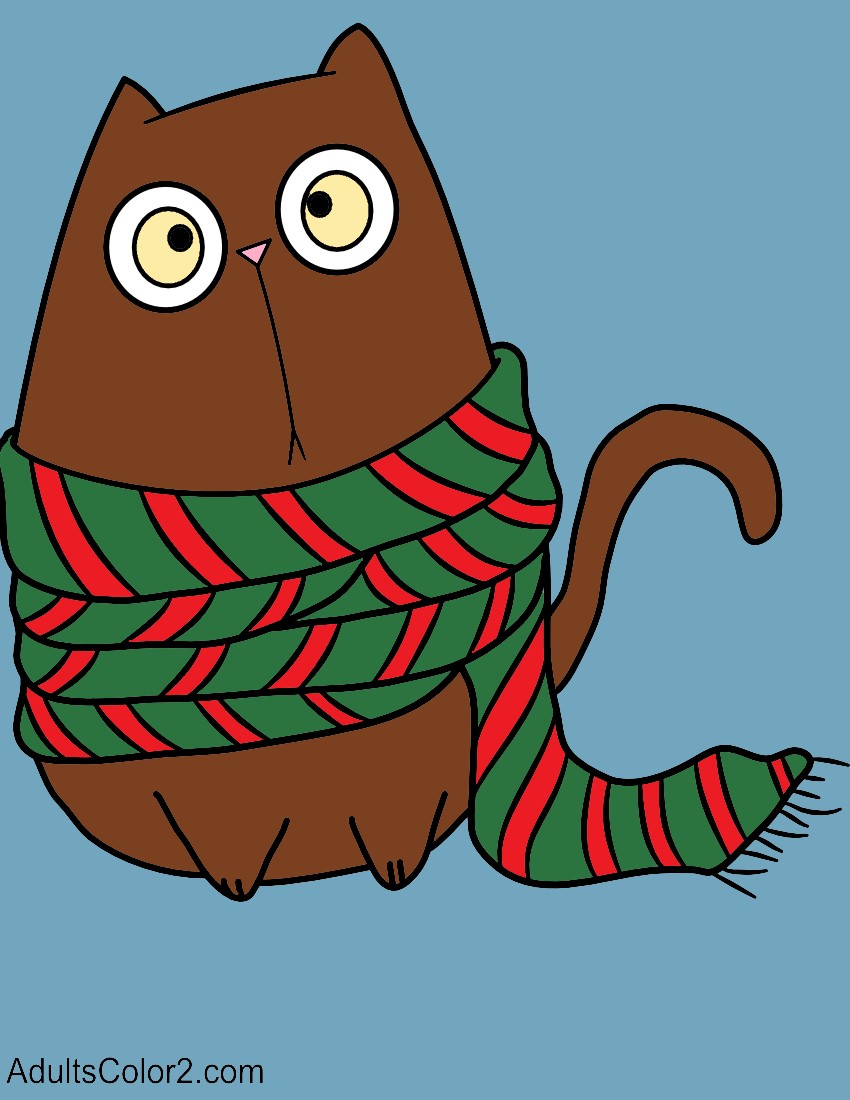 Christmas cat wearing his sweater.