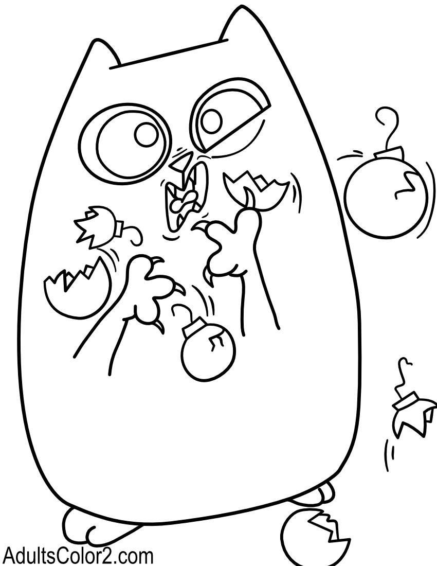 Panic attack Christmas cat.