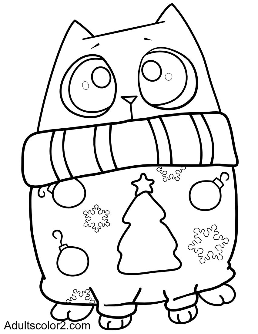 Christmas cat's ugly sweater.