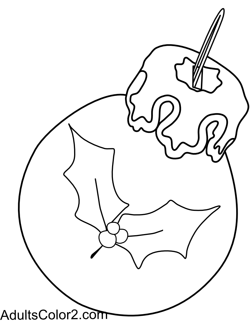Holly decorated ornament.