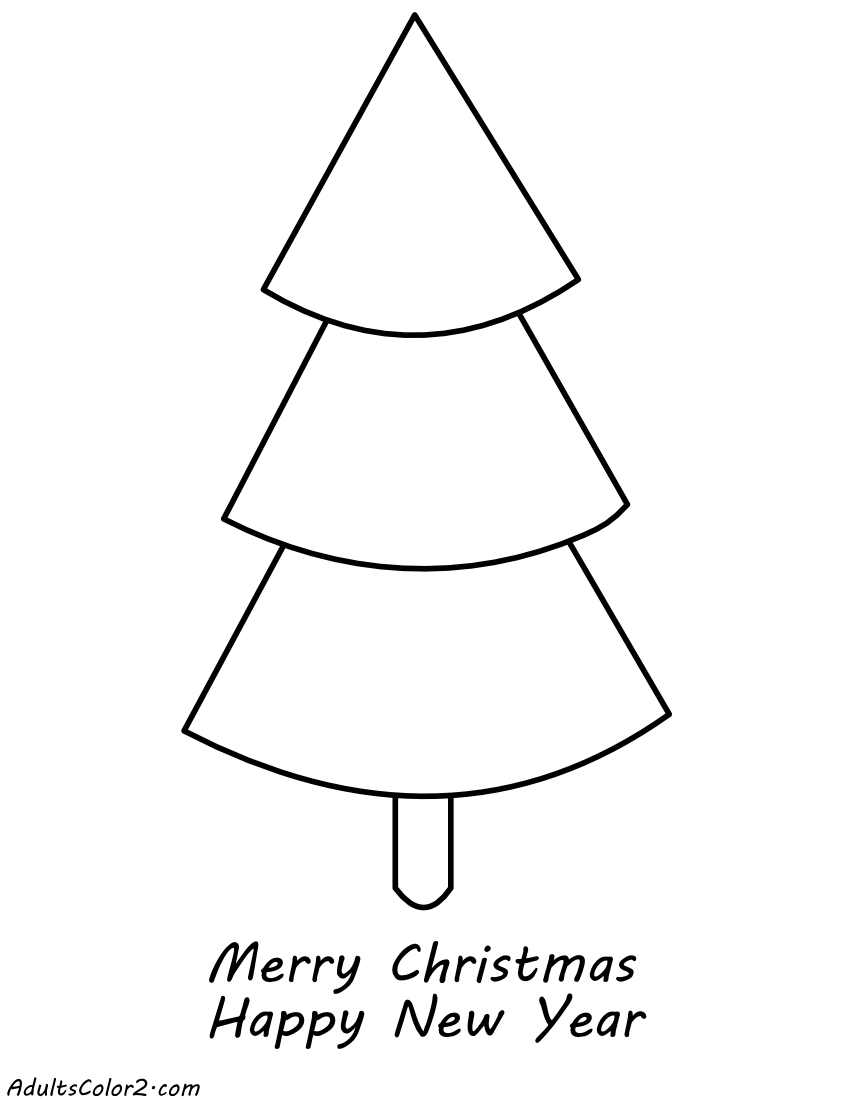 Merry Christmas Happy New Year tree.