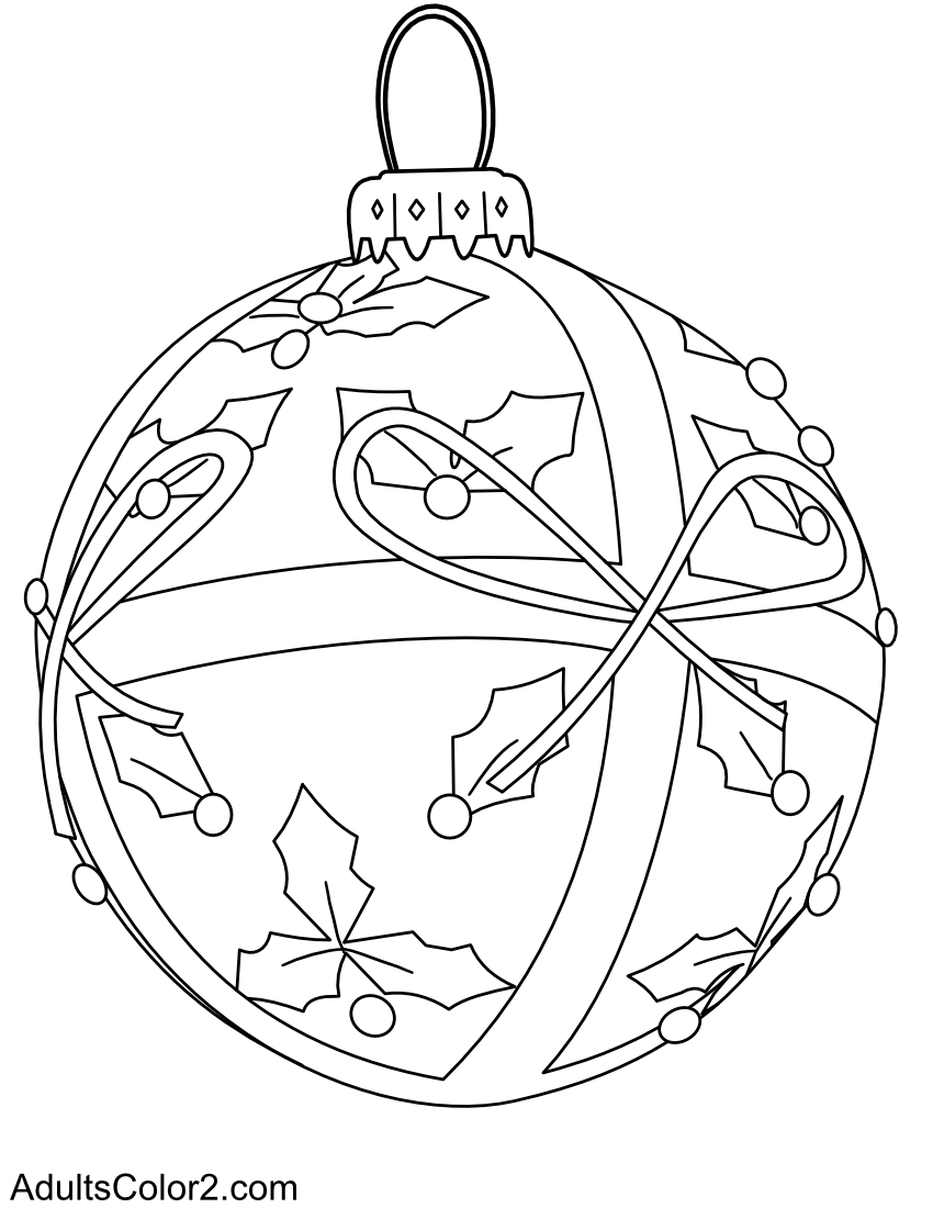 Noel bauble with holly.