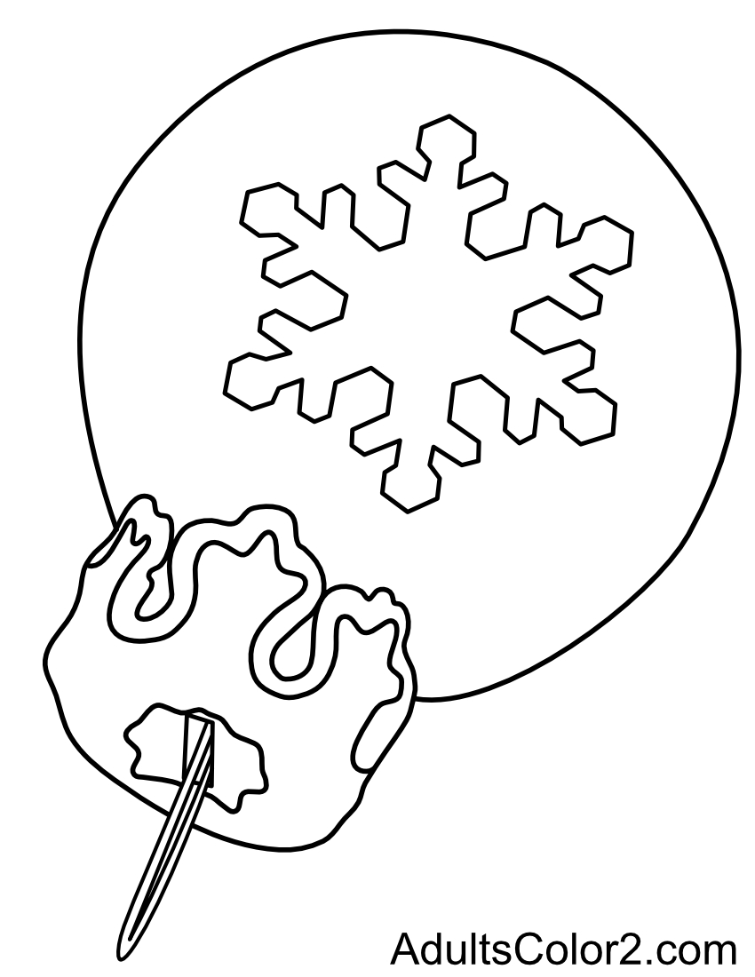 Noel ornament with a large snowflake.