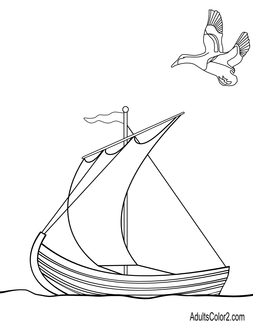 Ancient style of sailboat.