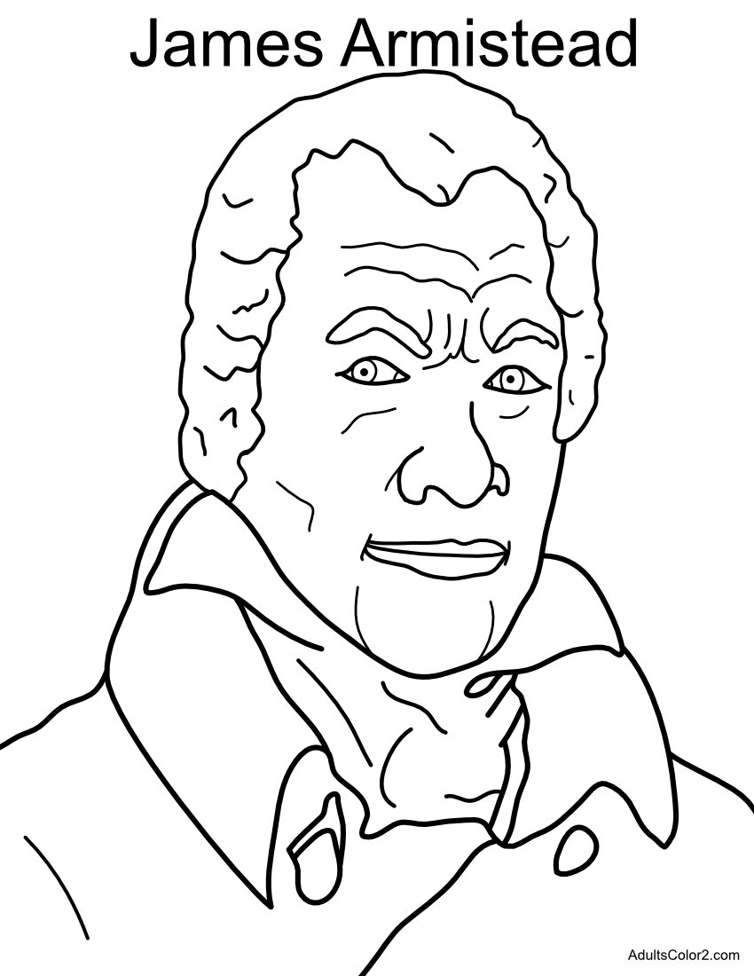 James Armistead Revolutionary War Hero coloring page.