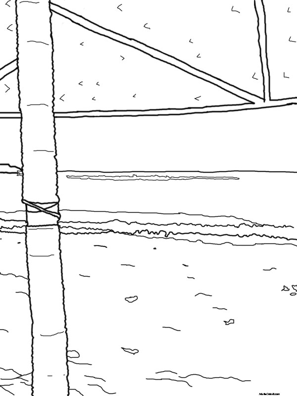 Go to beach umbrella facing the seashore.