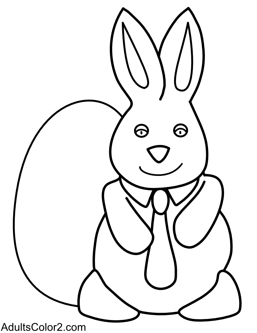 Bunny wearing a tie.