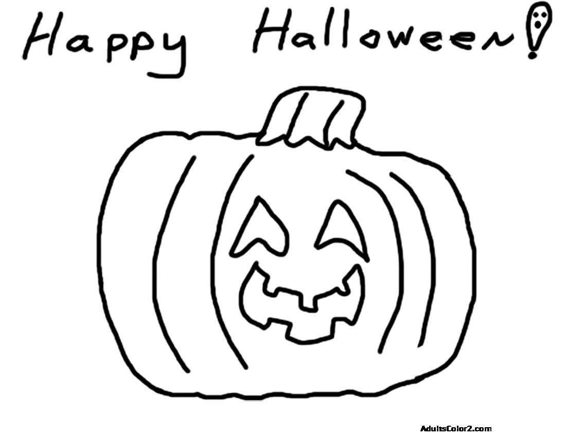 Happy Halloween carved pumpkin.