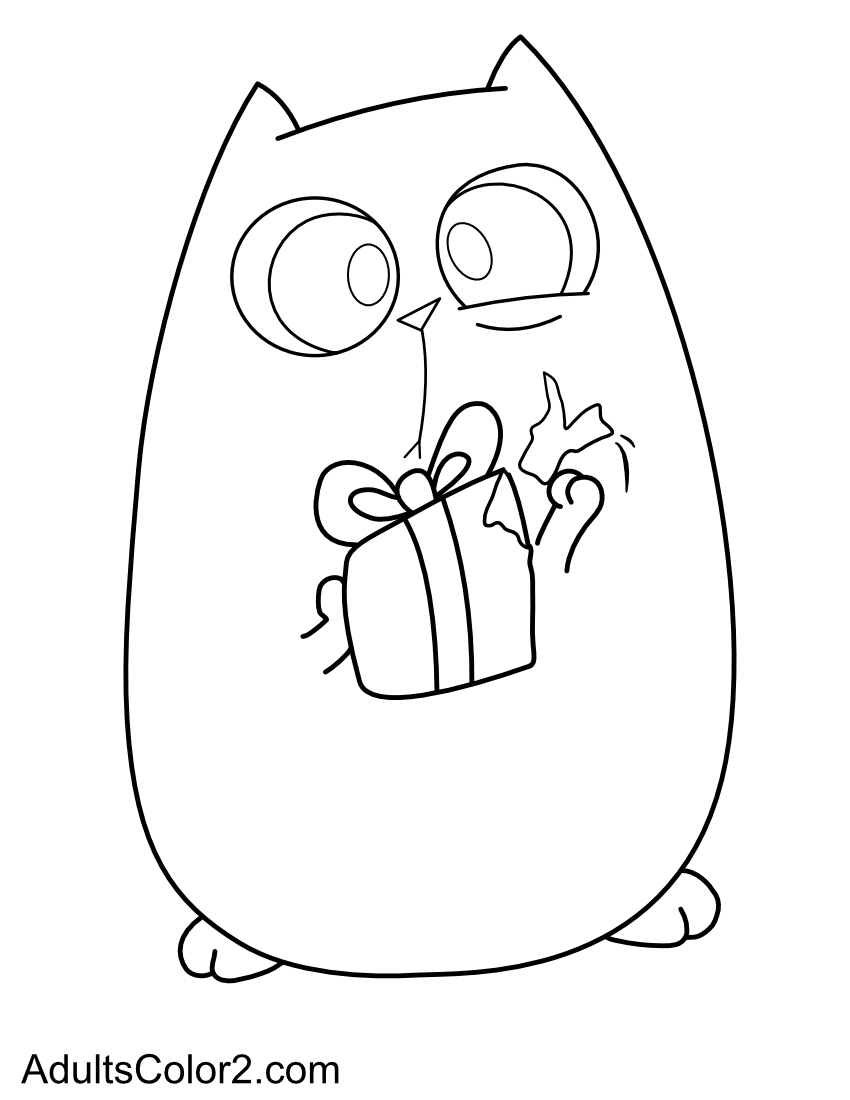 Cat opening a Christmas gift.