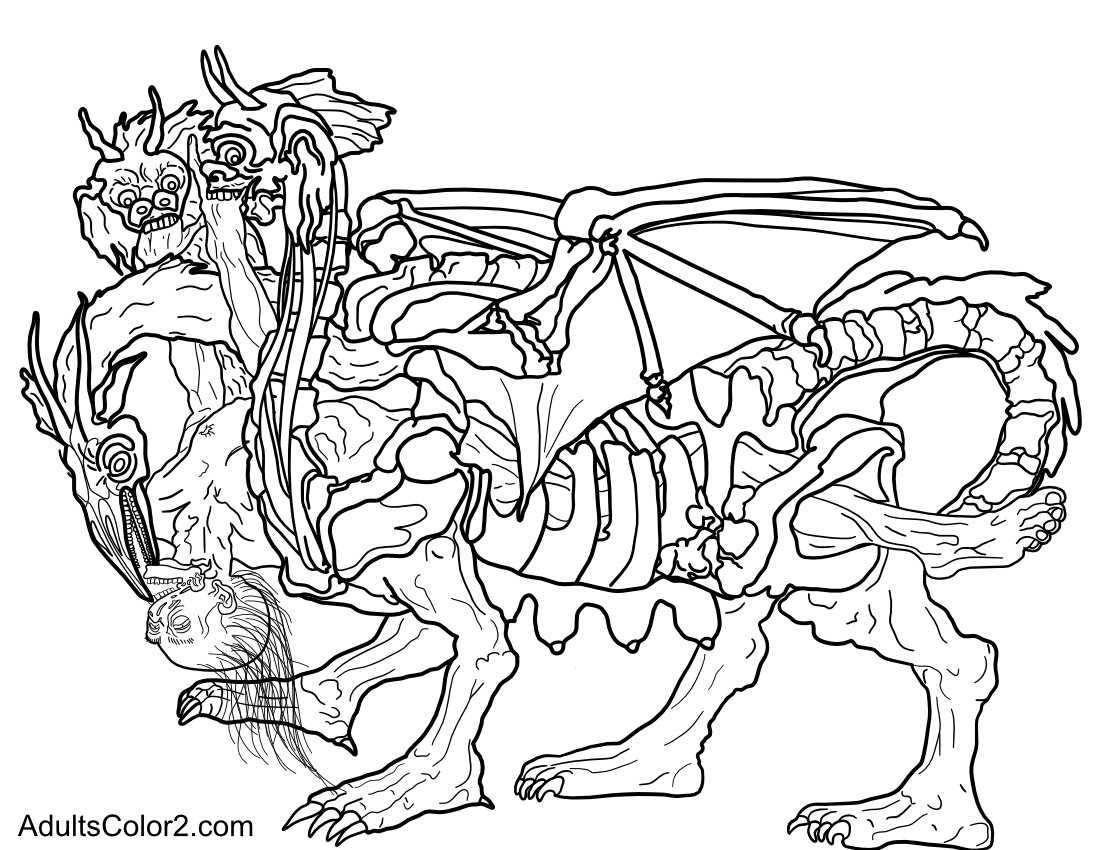 Hideous chimera monster.