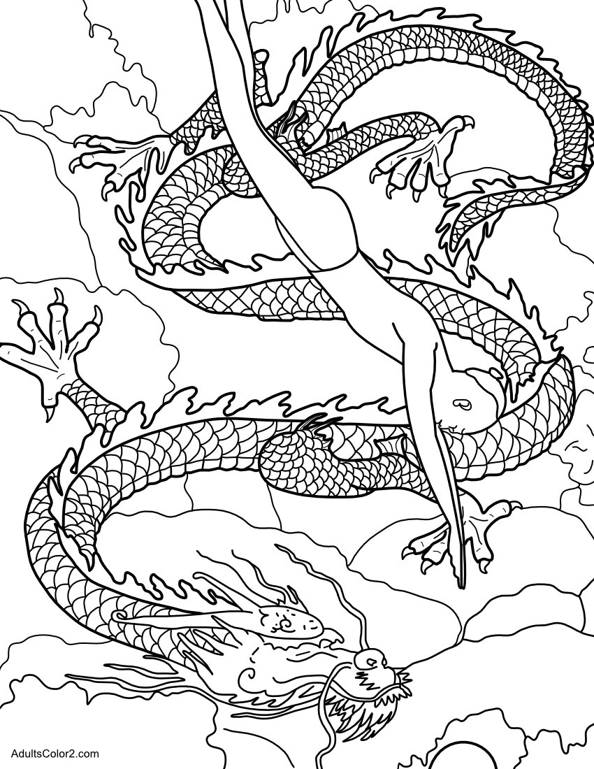 Sleeping dragon guarding a precious pearl.