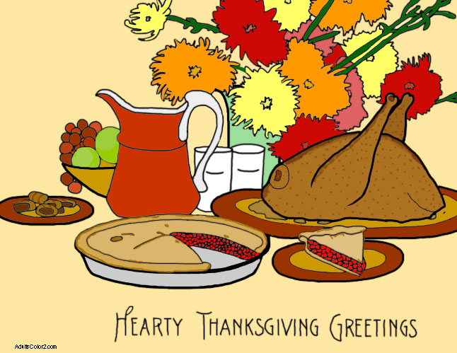 Vintage Thanksgiving dinner.