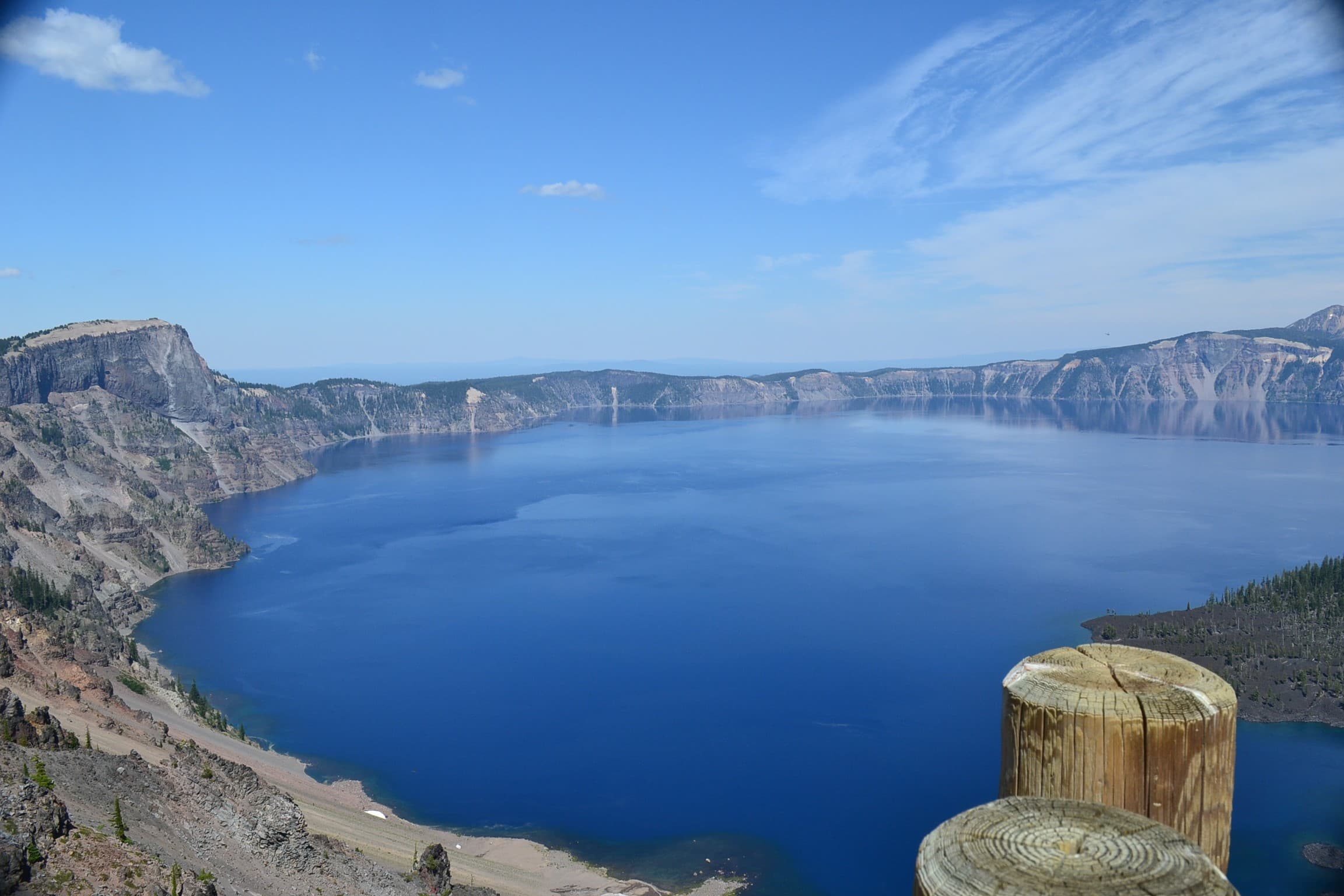 View left side of Crater Lake.