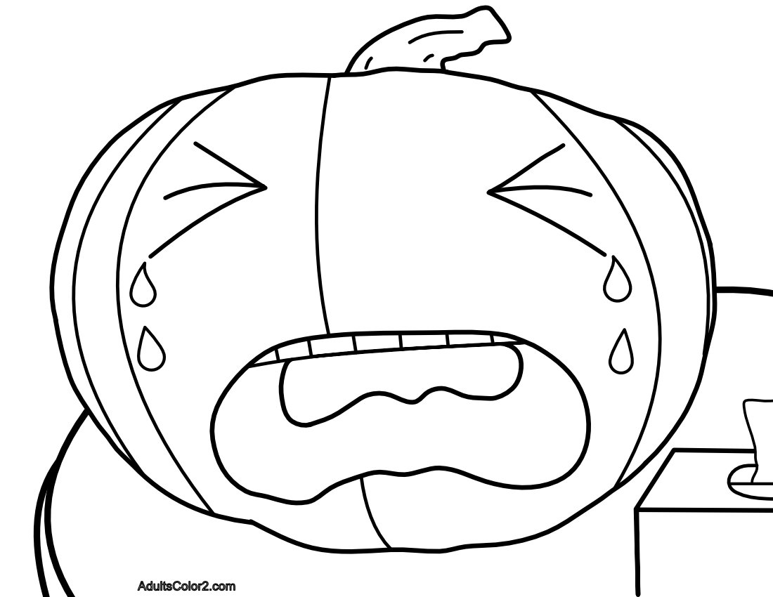 Crying pumpkin.