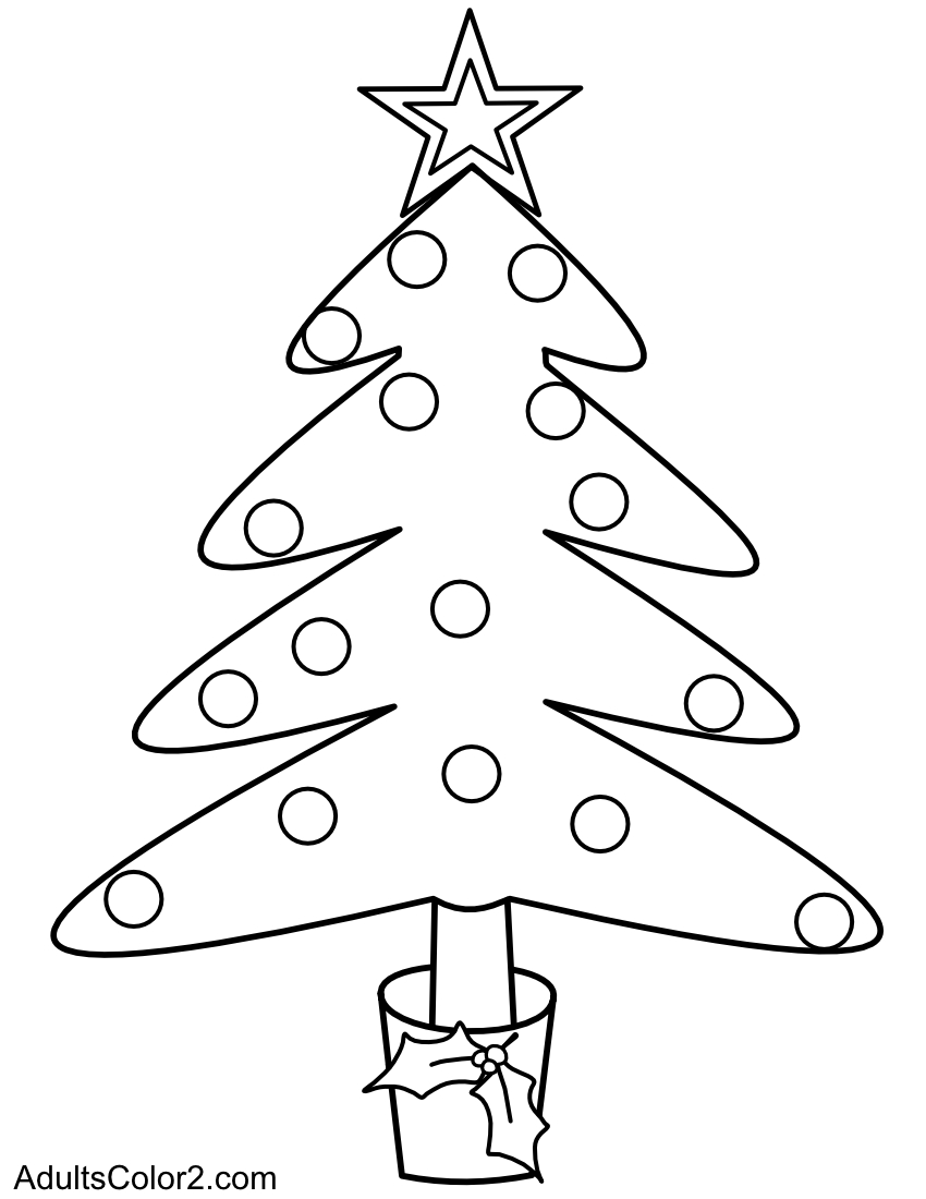 Decorated tree in a stand.