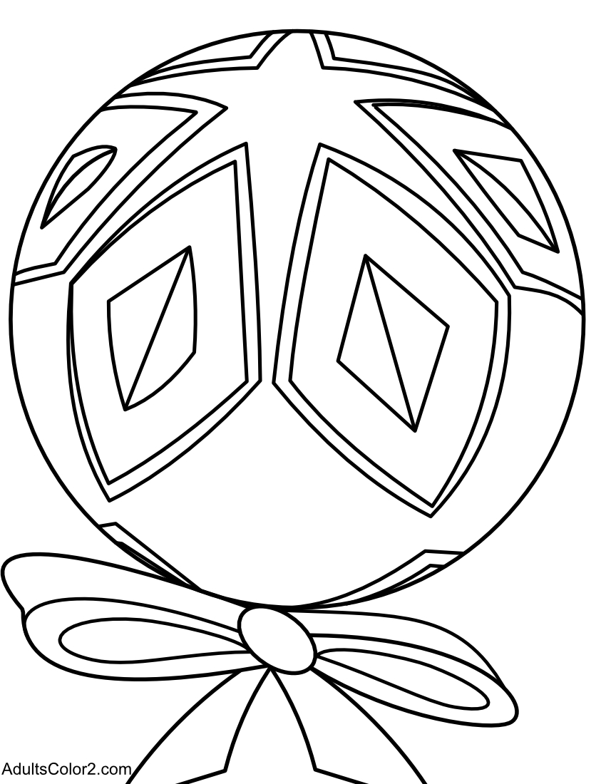 Diamond-pattern Christmas ornament with a bow.