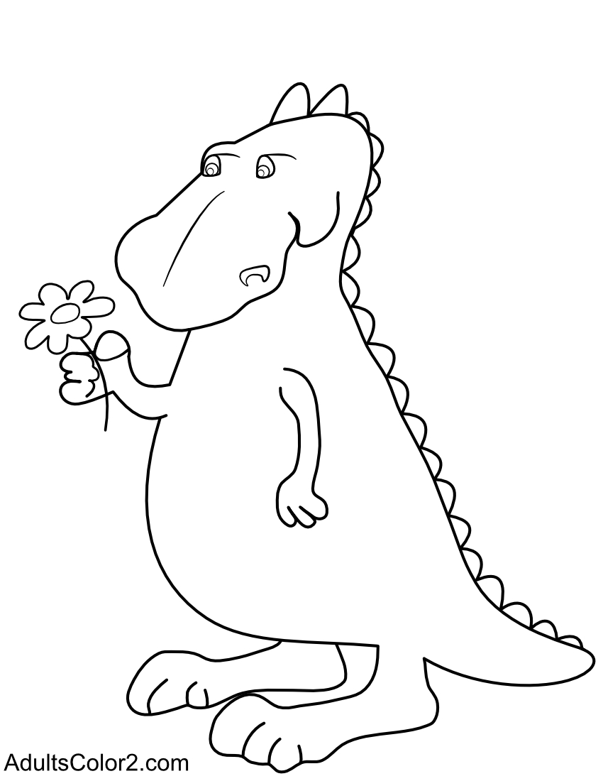 Dragon with a flower.