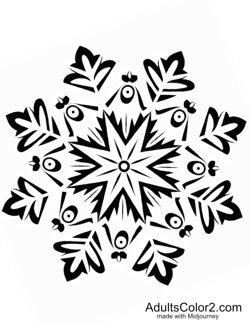 An exploding snowflake made with Midourney.