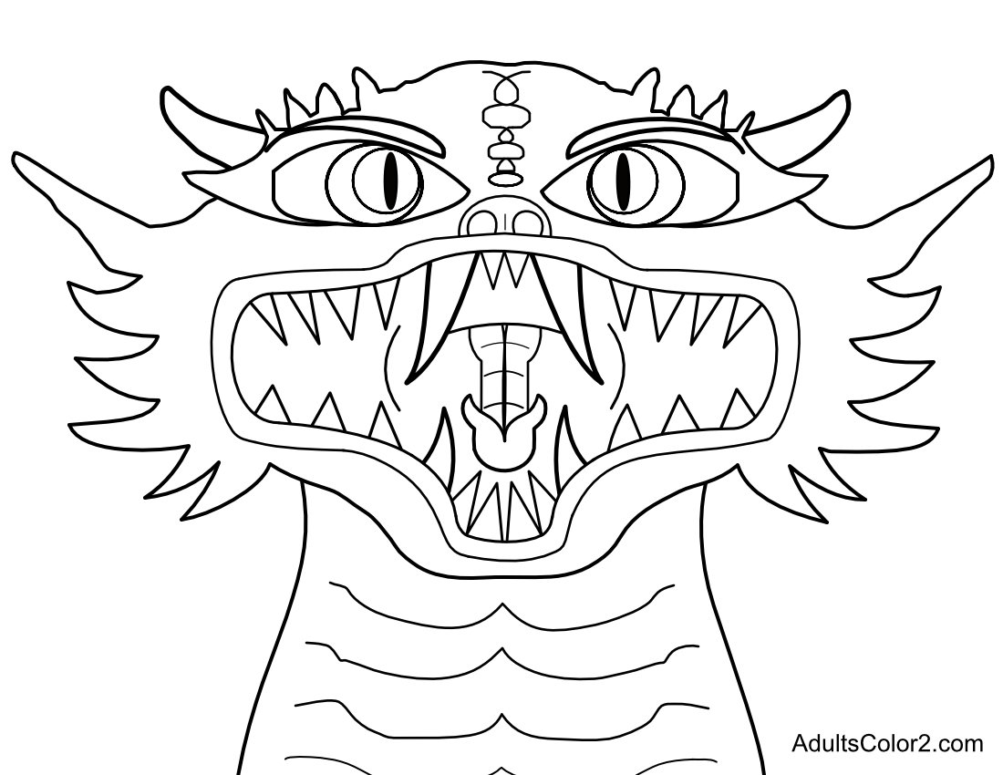 Fierce Dragon Coloring Pages Adult Coloring Pages 