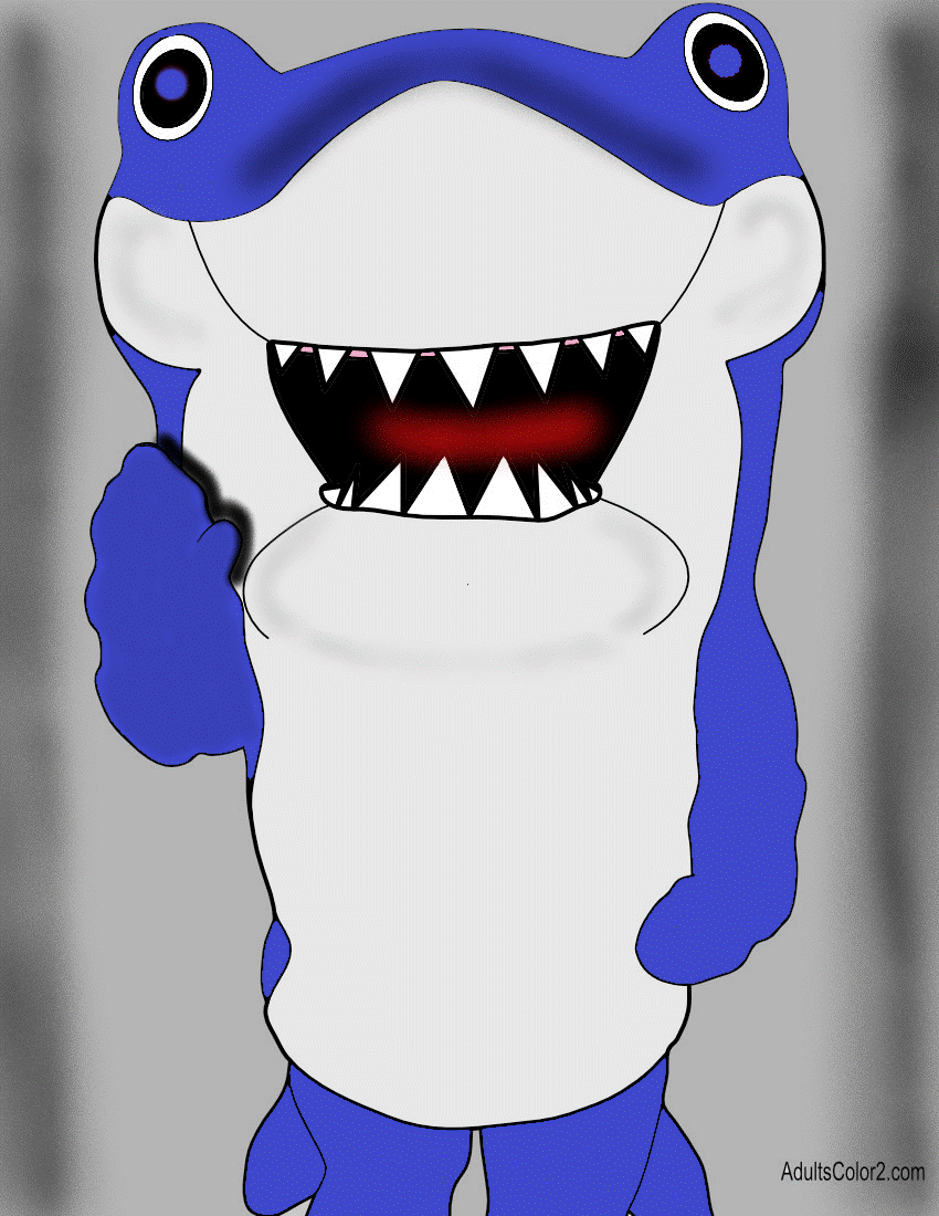 Sharky the mascot for Sea Life Mall of America.