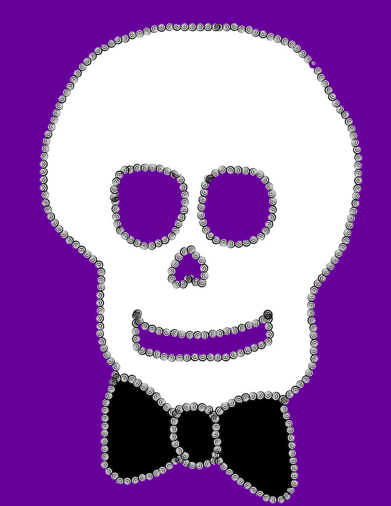 Comical skull.
