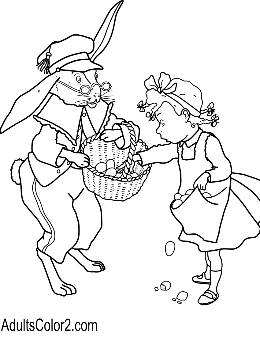 Girl gathering too many eggs.