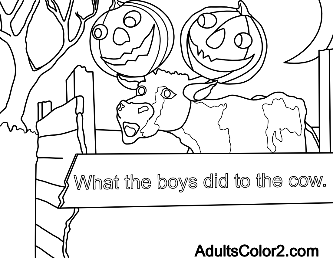 Cow got Halloween pranked.