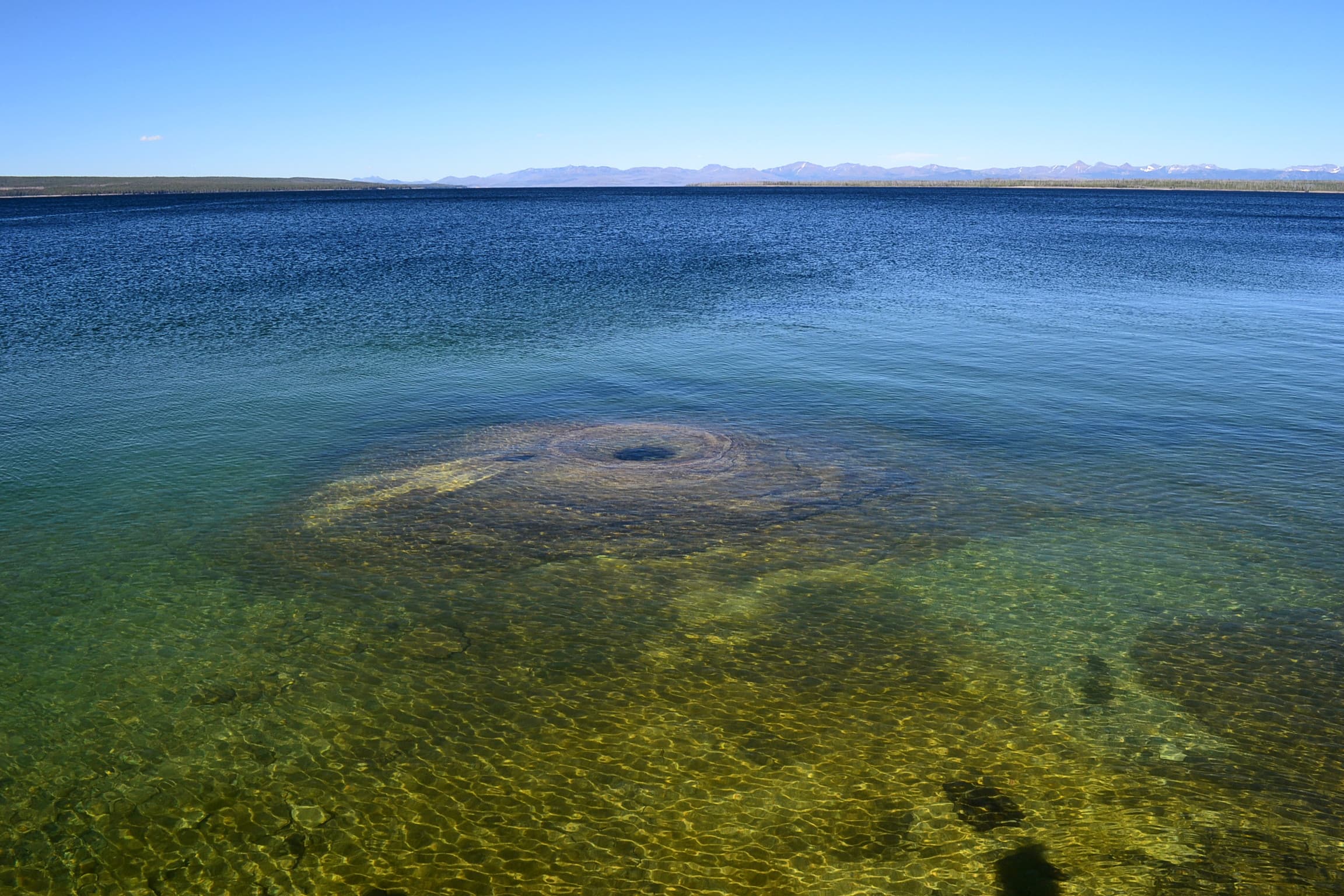 Hot spring in Yellowstone lake.