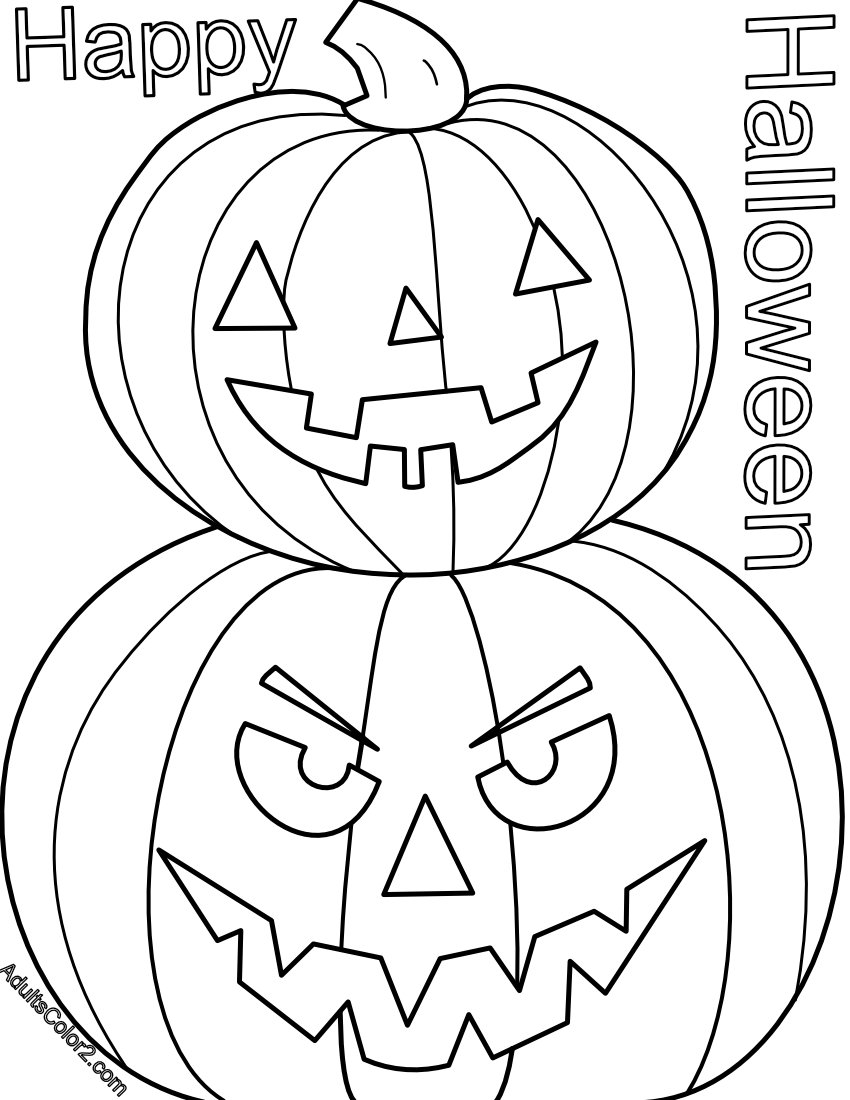 Stack of jack o'lanterns.