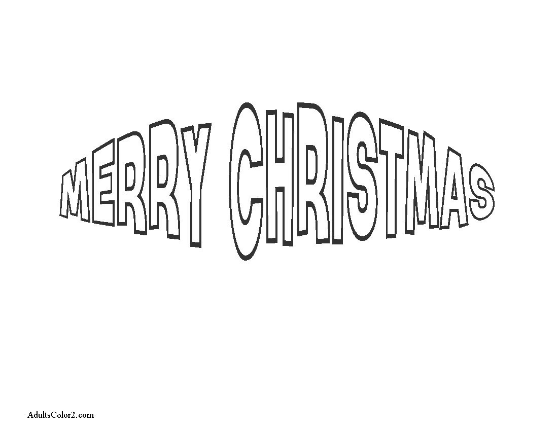 The words Merry Christmas distorted on the page.
