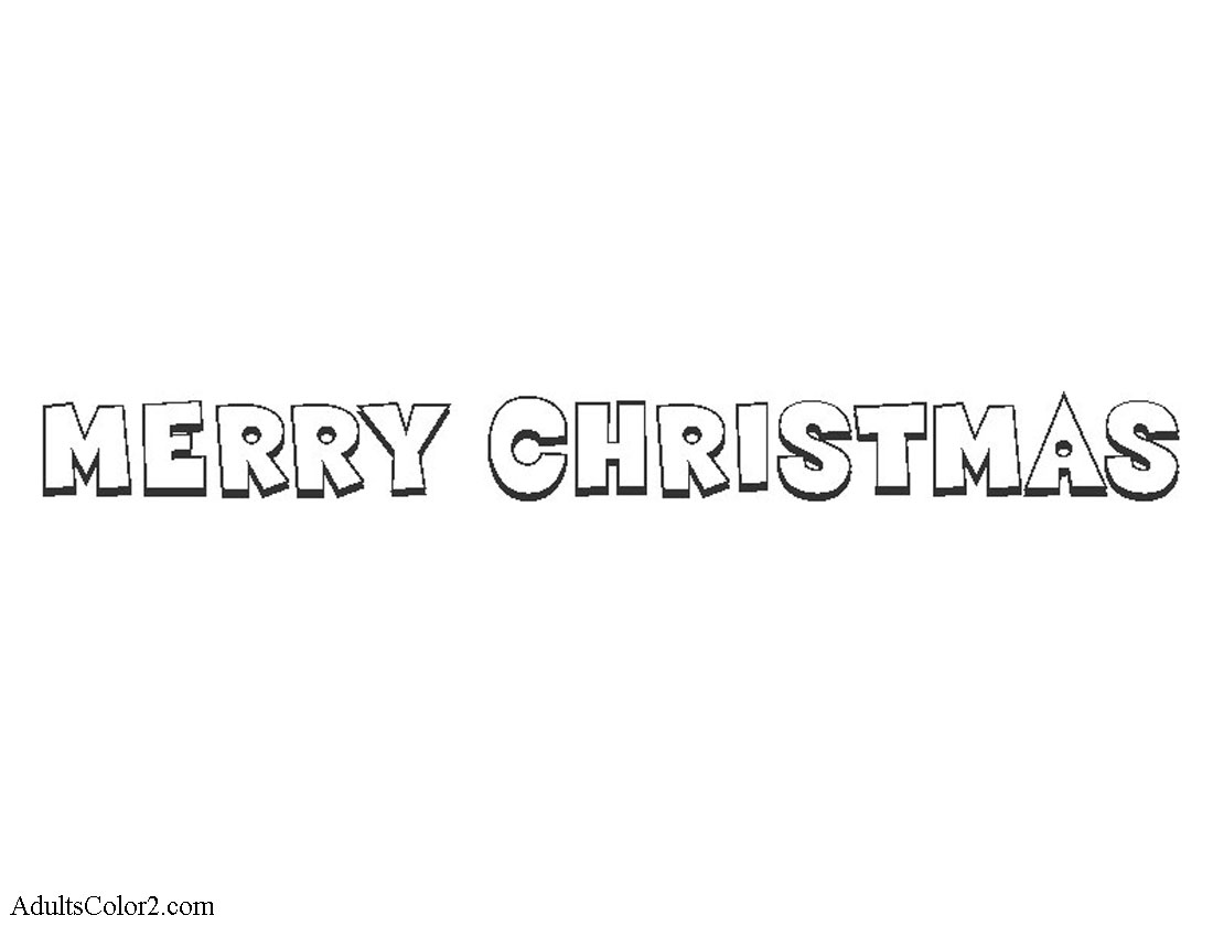 Line drawing of the words Merry Christmas.