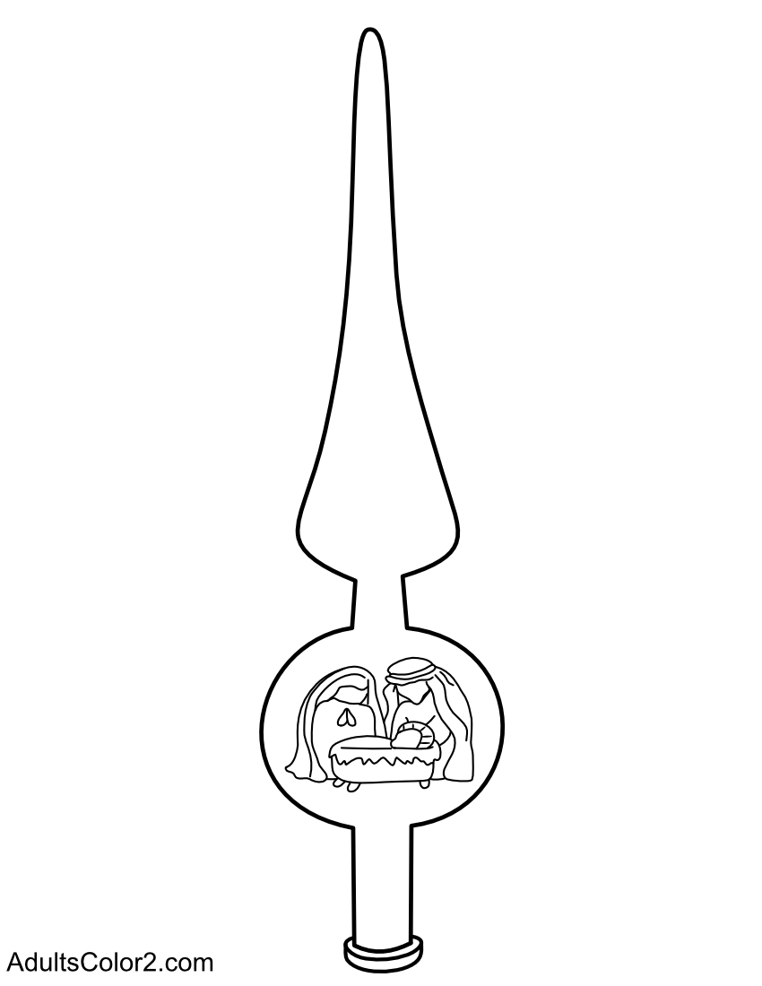 Nativity tree topper.