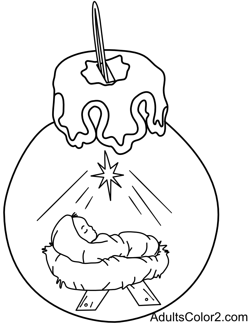 Baby Jesus Christmas ornament.