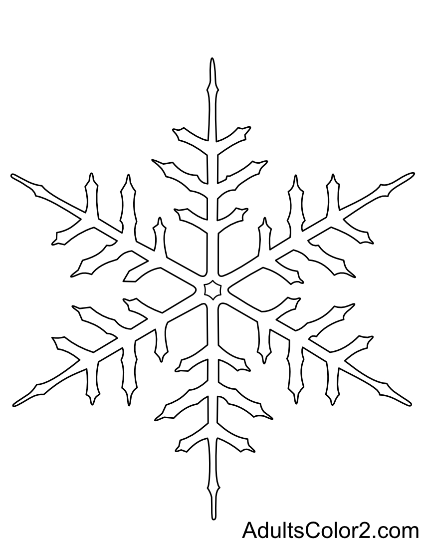 Prickly snow crystal drawing.