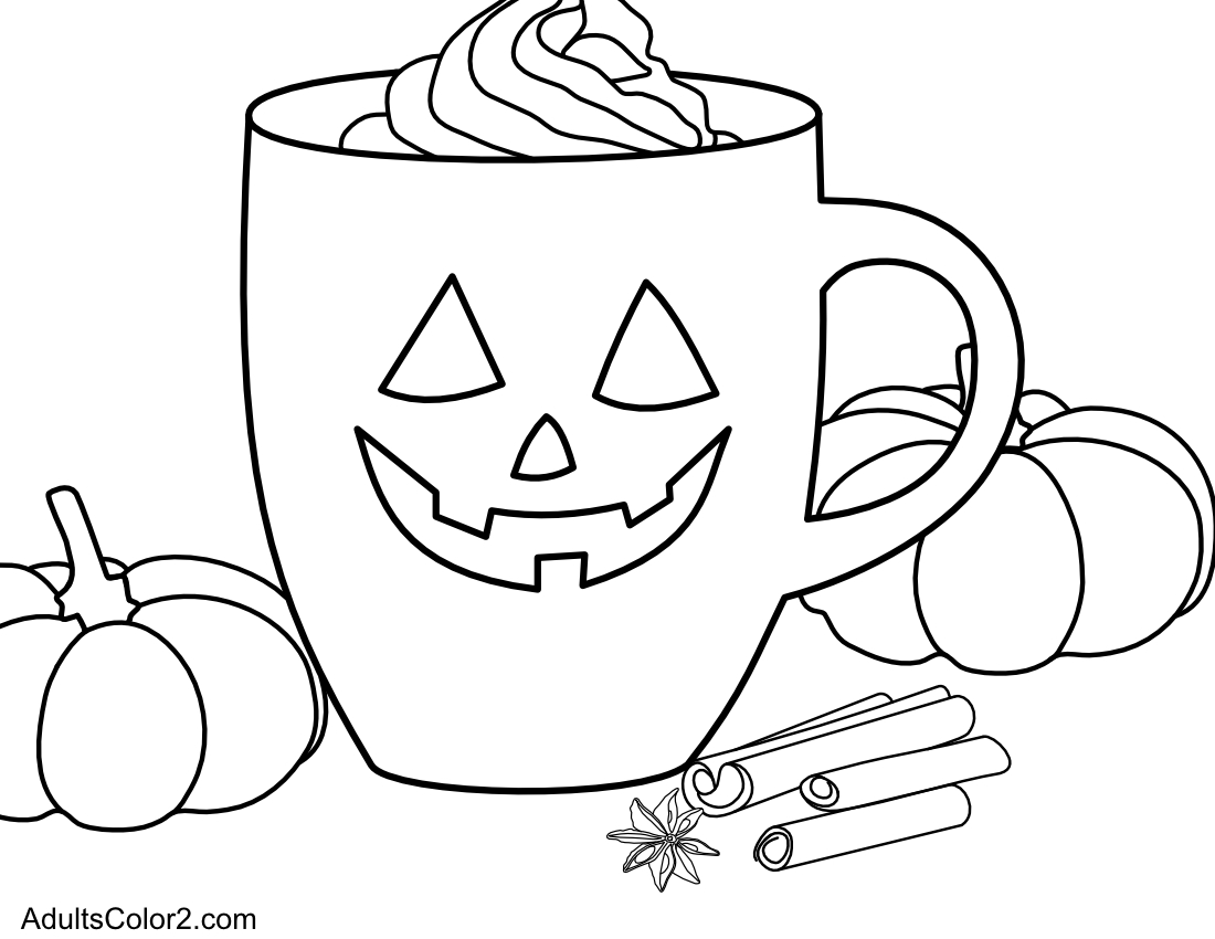 Pumpkin spice latte for cool fall weather.