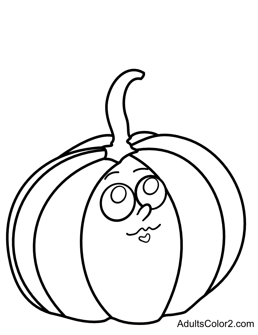 Pumpkin with a face.