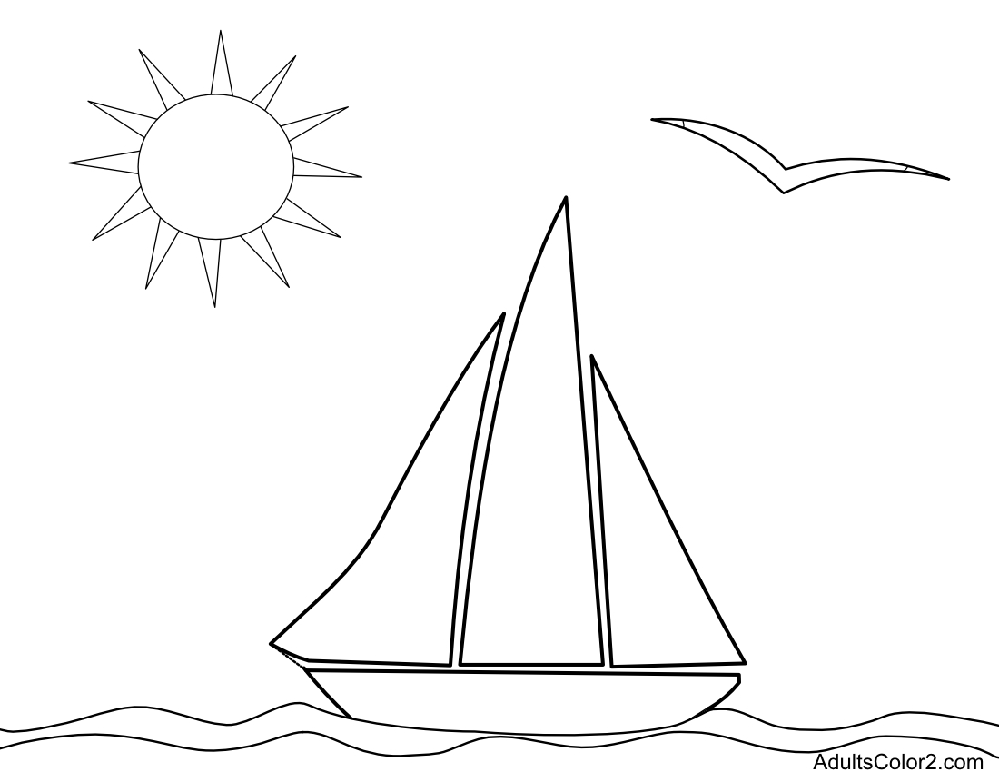 Simple sailboat scene.