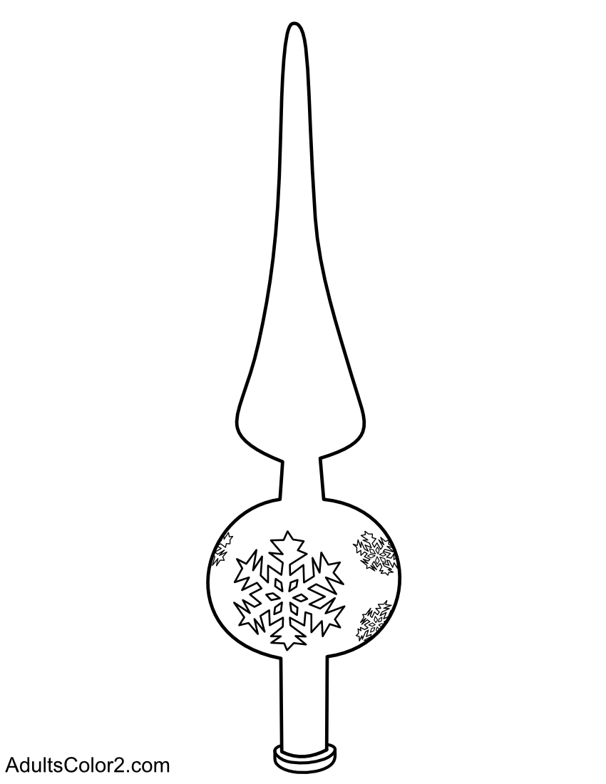 Snowflake finial.