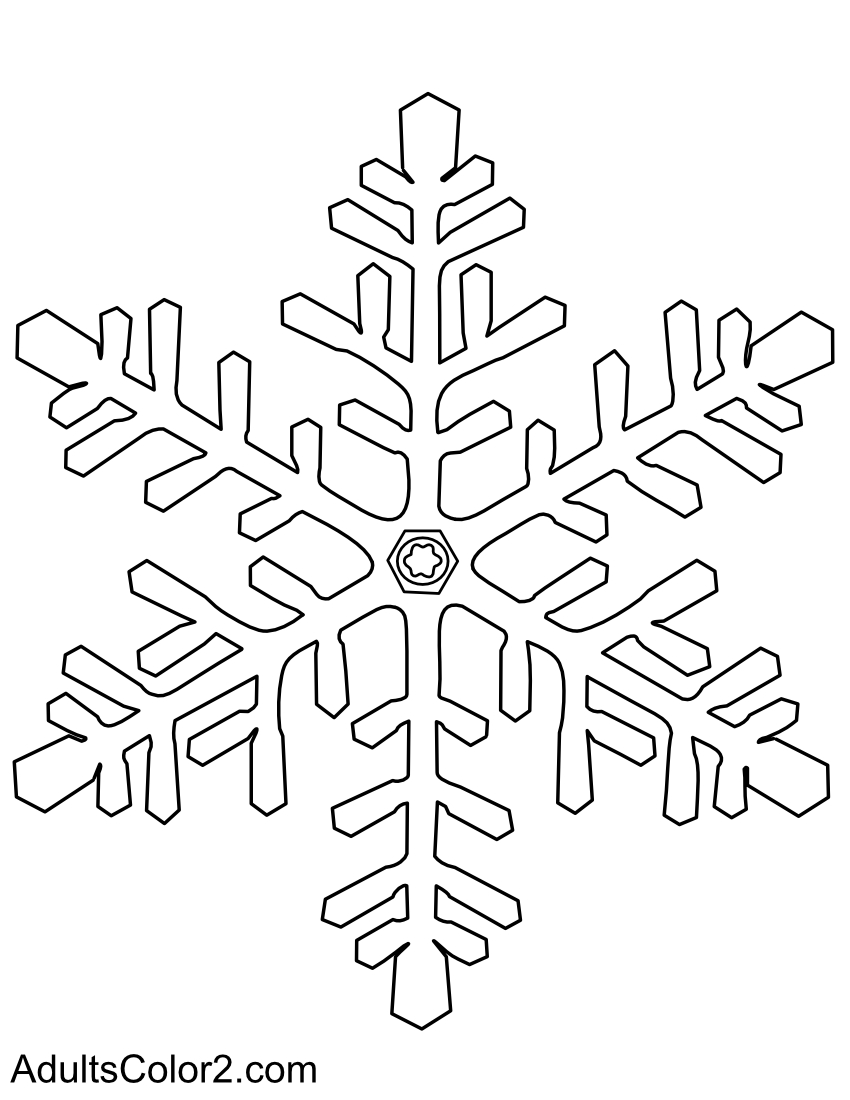 Simplified flake of snow.