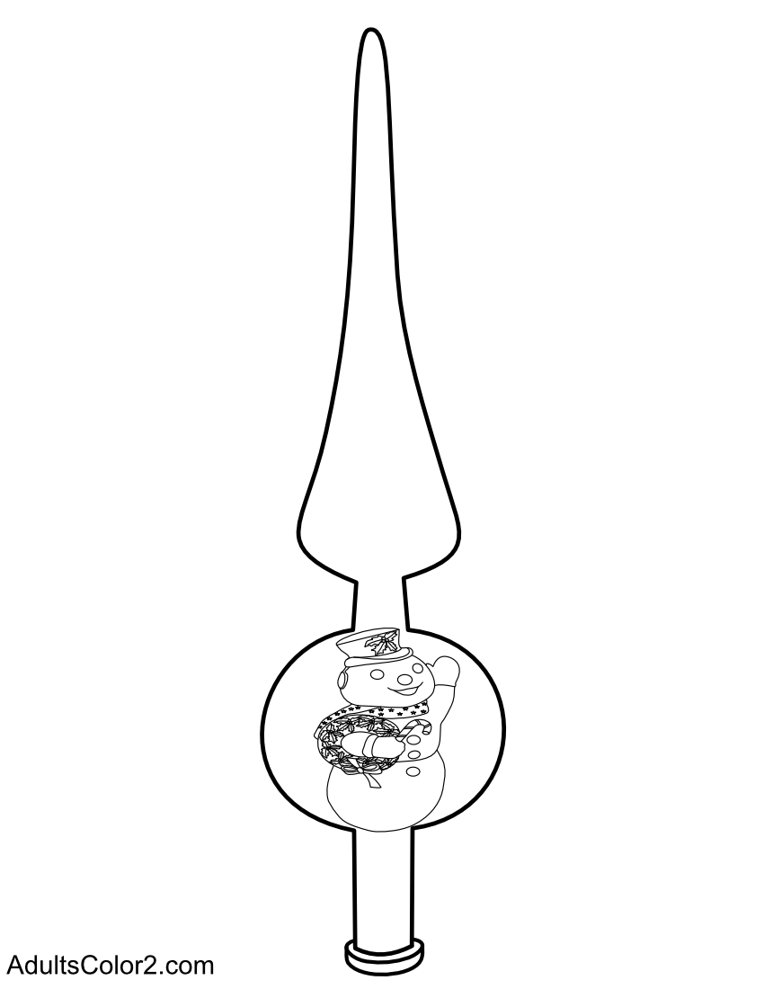 Snowman tree topper.