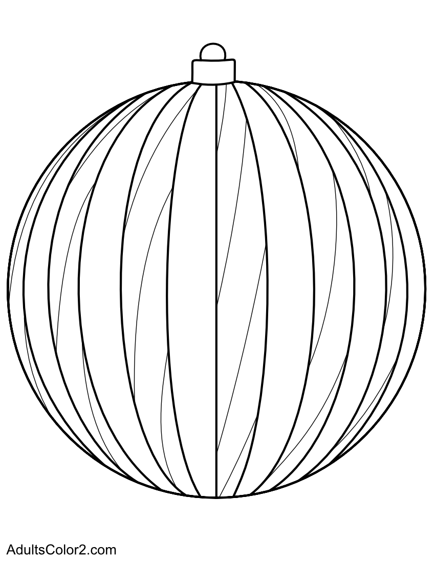 Stiped tree ornament.