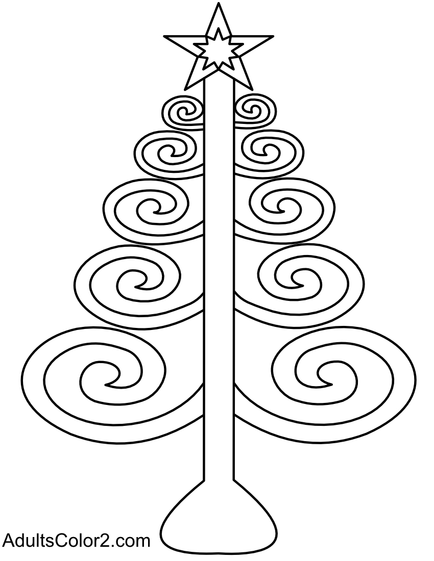 Swirly Noel tree.