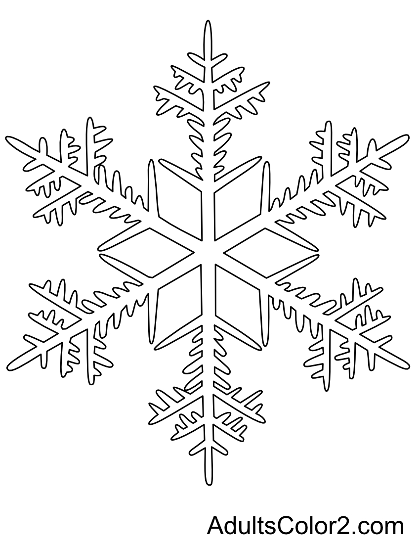 Barbed snow crystal drawing.