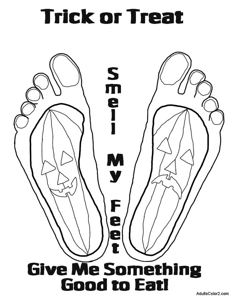 Trick or treat feet.
