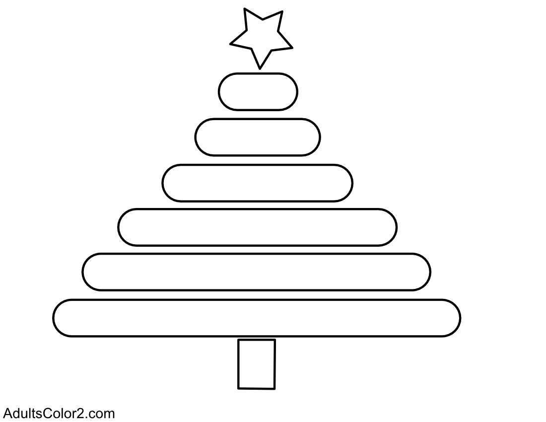 A tubular tree for Christmas.