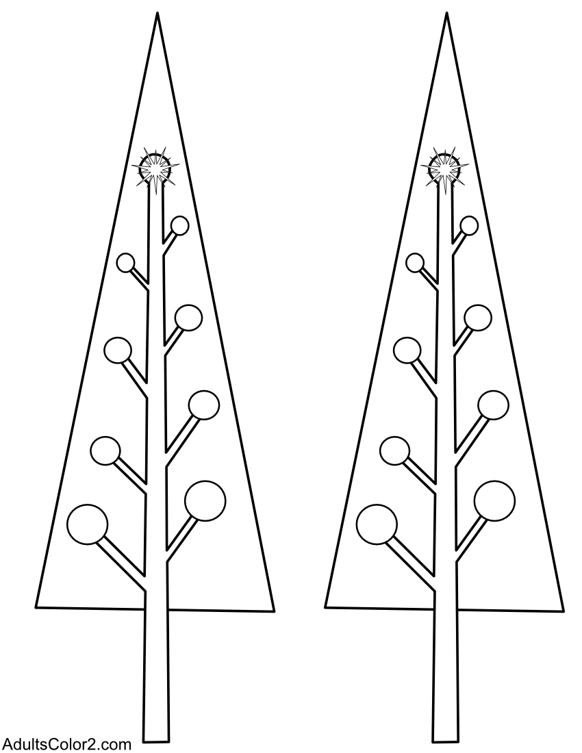 Two unusual Christmas trees.