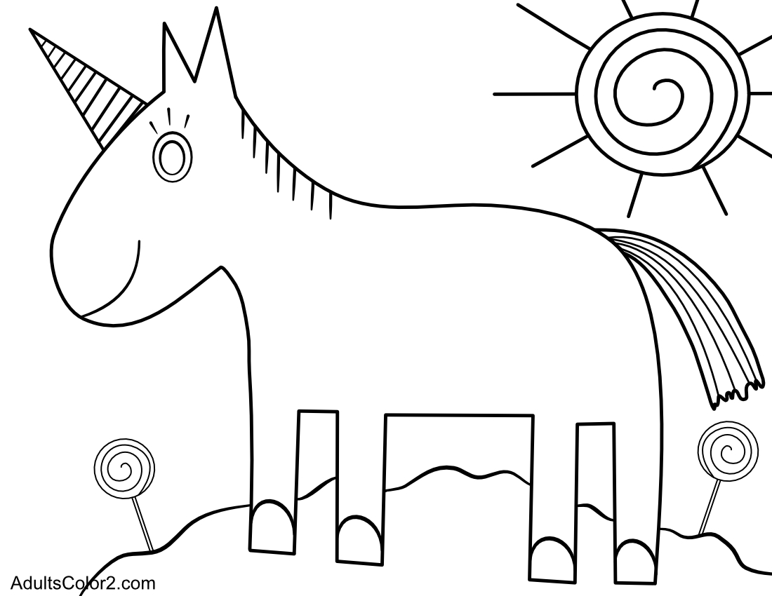 Unicorn under a candy sun.