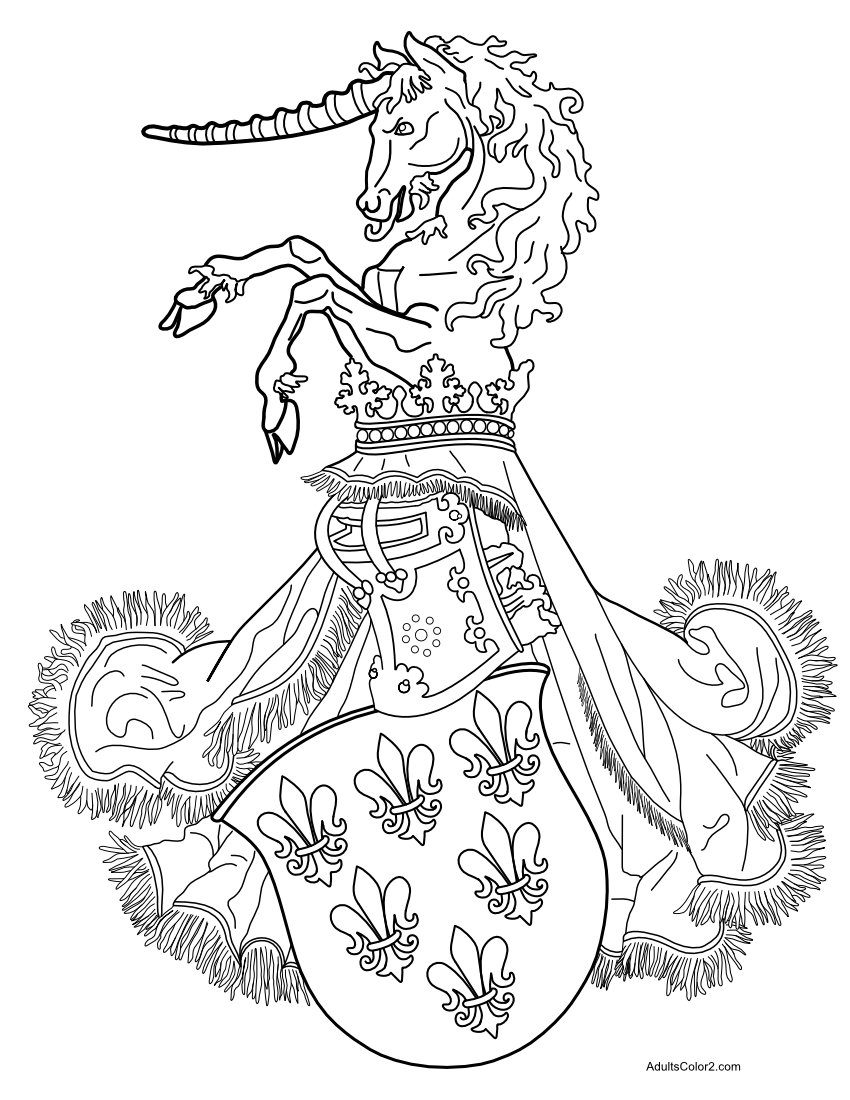 Unicorn coat of arms.