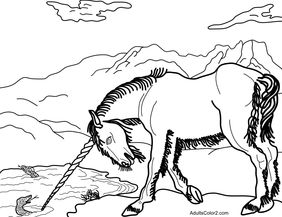 Unicorn fighting lizards.