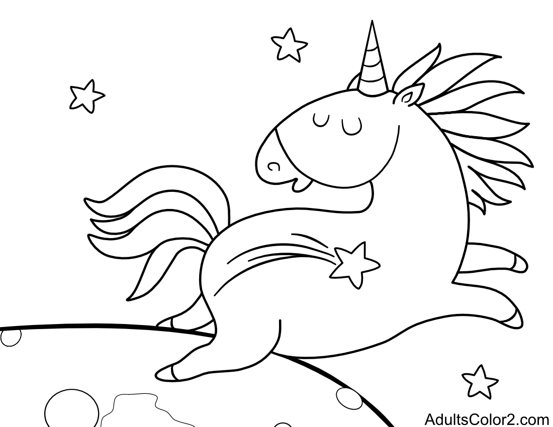 Unicorn over the moon.